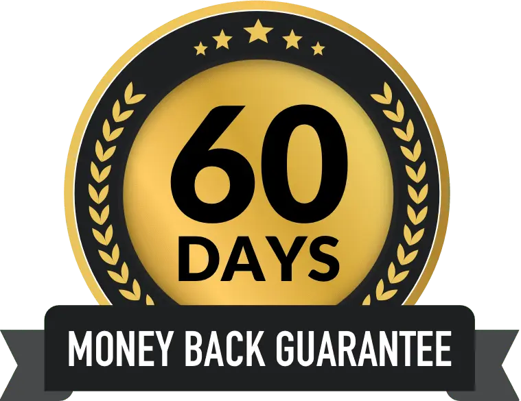 Boostaro 60 day money back guarantee badge